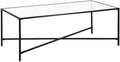 Henley 48'' Wide Rectangular Coffee Table with Glass Top in Blackened Bronze