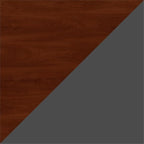 Pemberly Row 72" W U-Shaped Desk with Mobile File Cabinet in Hansen Cherry