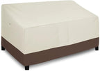 Easy-Going Outdoor Couch Cover - Heavy Duty 3-Seater Patio Sofa Cover, Windproof, Durable (85Wx37Dx35H inch, Beige/Dark Brown)