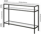 Siviline 42'' Wide Rectangular Console Table in Blackened Bronze