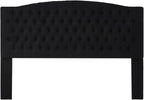 24KF Boucle Upholstered Tufted Button King Headboard and Comfortable Fashional Padded King/California King Size headboard,6025-K-Boucle-Black