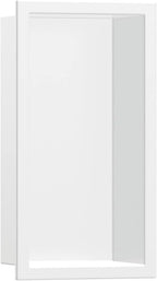 hansgrohe XtraStoris Original Recessed Wall Niche with Integrated Frame 12"x 6"x 4" in Matte White, 56057700