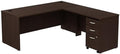 Bush Business Furniture Series C 72W L Shaped Desk with 48W Return and Mobile File Cabinet in Mocha Cherry