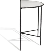 SAFAVIEH Couture Collection Jessa Black/White Forged Metal Half Moon Semi Circle Console Table (Fully Assembled)