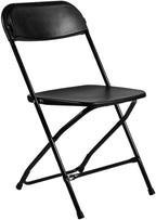 Plastic Folding Chair, 10 Pack, 650lb Weight Capacity - Indoor Outdoor, Portable, Stackable with Steel Frame - for Events, Office, Wedding, Party, Picnic, Kitchen, Dining