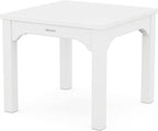 Martha Stewart by POLYWOOD Chinoiserie 3-Piece Outdoor Rocking Chair Set with Patio Side Table, White, HDPE All-Weather Furniture, Classic Porch Rockers for Deck, Garden & Backyard, Made in The USA