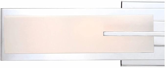 Possini Euro Design Midtown Modern Wall Lights Set of 2 Chrome Silver Metal Hardwired 4 1/2" Fixture White Glass Rectangular Shade for Bedroom Bathroom Vanity Living Room Home Hallway Dining House