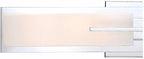 Possini Euro Design Midtown Modern Wall Lights Set of 2 Chrome Silver Metal Hardwired 4 1/2" Fixture White Glass Rectangular Shade for Bedroom Bathroom Vanity Living Room Home Hallway Dining House
