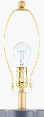 Livabliss Table Lamps, 27" Ocana Modern Bedside Nightstand Table Lamp for Bedroom Living Room Office, Blue Body with White Shade (27" H x 13" W x 13" D)