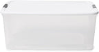 Sterilite 8-Pack Ultra Latching Box, Storage Bins with Lids, Clear Plastic, 116 Quart - Heavy-Duty Organizing Containers for Closet, Bathroom, and Office