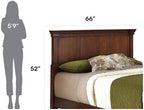 BOWERY HILL Traditional Wood Queen Headboard in Brown Finish
