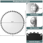 Madison Park Round Mirror, Metal Frame Circle Mirror 36 inch, Wall Art Decor Mounted Hanging for Entryway, Bathroom, hallway, Living Room, Vanity, Marlowe, Silver