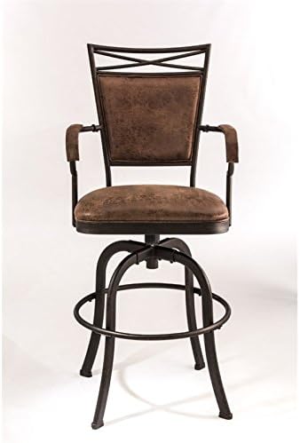 Hillsdale Bridgetown Swivel Tilt Barstool, Aged Bronze Finish
