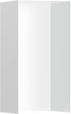 hansgrohe XtraStoris Minimalistic Recessed Wall Niche with Open Frame 12"x 6"x 5.5" in Matte White, 56076700