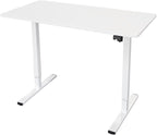 Stand Up Desk Store Electric Compact Standing Desk (White Frame/Matte White Top, 48” Wide)