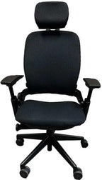 OFFICE LOGIX SHOP Leap V2 Chair with Headrest Bundle (Fabric, Black)