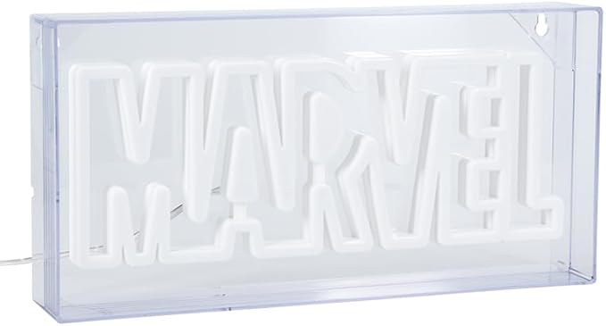 Paladone Marvel LED Neon Logo Light Sign - Wall Mountable or Free Standing - Offially Licensed Marvel Room Decor & Gift