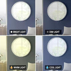 Madison Park Round Mirror, Metal Frame Circle Mirror 36 inch, Wall Art Decor Mounted Hanging for Entryway, Bathroom, Hallway, Living Room, Vanity, Marlowe, White