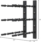 Ultra Wine Racks Wall Mounted Label-Out Wine Racks (1 Foot 3 Deep, Matte Black, 9 Wine Bottles) - Modern Metal Wine Storage, Modular Design for Home Bar, Kitchen, Dining Rooms, & Wine Cellars