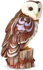 Enesco Jim Shore Heartwood Creek Owl on Tree Stump Miniature Figurine, 3.5 Inch, Multicolor