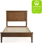 Grain Wood Furniture Greenport Solid Wood Platform Bed, Twin Size, Brushed Walnut