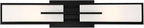 Possini Euro Design Midtown Mid-Century Modern Wall Mounted Light Black Metal Hardwired 23 1/2" Wide Light Bar Fixture White Opal Glass Shades for Bathroom Vanity Mirror House Home Room Decor
