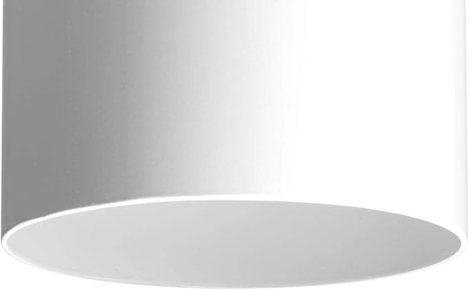Progress Lighting 5-Inch Cylinder Outdoor Ceiling Light, 1-Light Modern Flush Mount Ceiling Fixture, Interior and Exterior Lighting for Home or Porch, Aluminum Construction, White, P5774-30