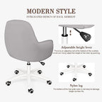 Cute Office Chair Home Computer Chairs Adjustable Task Chairs Modern Office Chair Makeup 360° Swivel Computer Mid Back Chair