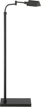 Possini Euro Design Design Keegan Traditional Farmhouse Pharmacy Floor Lamp Standing 54" Tall Dark Bronze Brown Adjustable Swing Arm Metal Tent Shade Decor for Living Room Reading Bedroom Office
