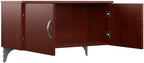 Bush Furniture BSHWC3649403STGK Hansen Cherry 65W x 65D L-Workstation with Storage and Accessory Kit