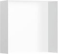 hansgrohe XtraStoris Minimalistic Recessed Wall Niche with Open Frame 12"x 12"x 5.5" in Matte White, 56079700