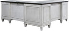 Martin Furniture Pedestal Desk, White