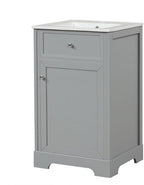 20" Bathroom Vanity with Sink, Wooden Bathroom Storage Cabinet with Soft Closing Door and Adjustable Shelve,Narrow Small Bathroom Cabinet for Small Space (20"× 18"×34"),Gray