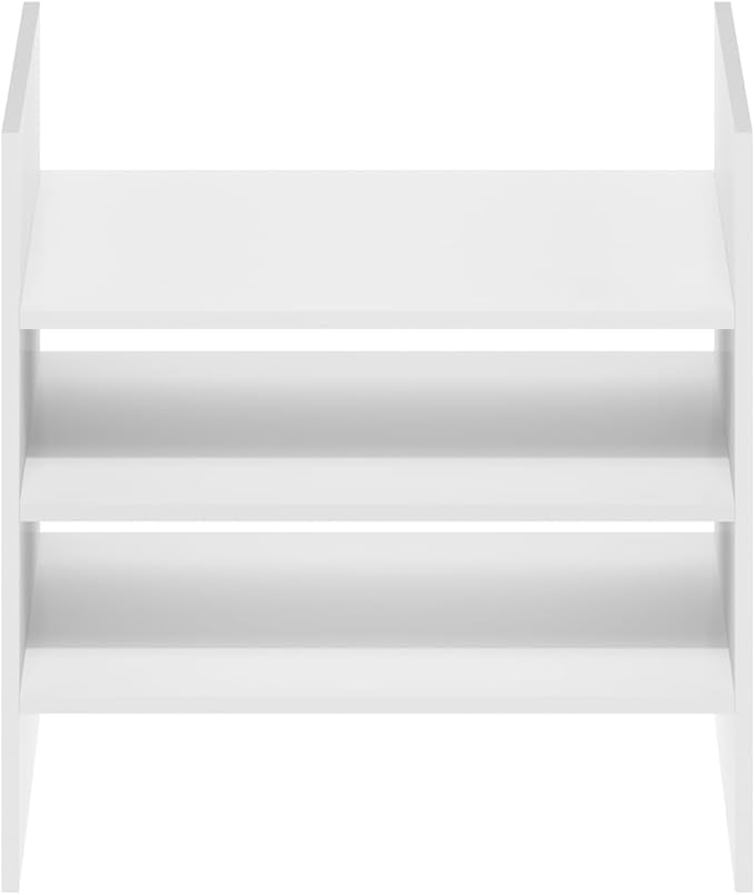 Furinno Cubicle Cube Insert, 3-Shelf Cube Organizer, Fits into Extra Thick Cubes, for Organizers and Storage, White (Does not fit IKEA Kallax Shelving)