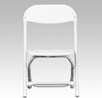 Set of 4 Plastic Kids Chairs - Blue Kids Folding Chairs with Metal Frame, Lightweight and Stackable for Camping, Beach, Classrooms, Desks, Parties & Events - Foldable Seats Indoor & Outdoor