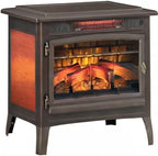 duraflame Freestanding Electric Fireplace Stove Heater with 3D Flame Effect for 1,000 Sq. Ft, Bronze
