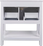 Hanover Roseville 31'' Vanity Cabinet with Sink Combo for Bathroom, Powder Room | Pre-Assembled Cabinet | 2 Drawers, Bottom Shelf | Artificial Stone Countertop | White Cabinet | HANVN0108-31-1WH