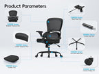 TRALT Office Chair - Ergonomic Office Chair with Back Support, Home Office Desk Chairs, 330lbs Wide Seat Big and Tall Office Chairs, Comfy Desk Chair for Work, Study, Office, Gaming (Black)