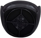 Pemberly Row Vintage Onyx Genuine Italian Leather Swivel Club Chair