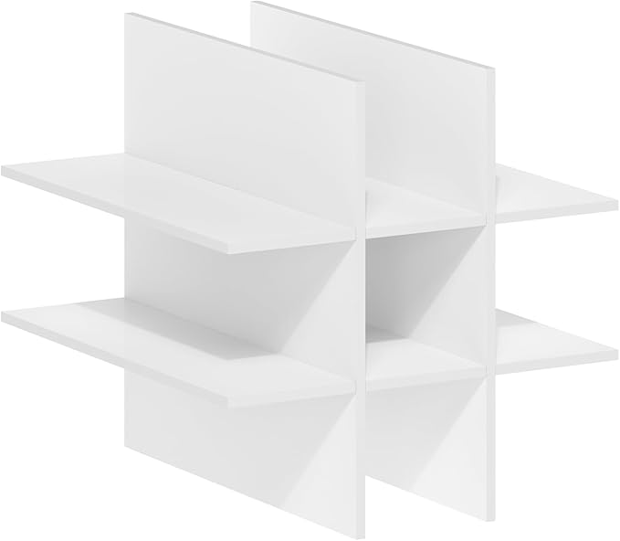 Furinno Cubicle Cube Insert, 9-Compartment Cube Organizer, Fits into Extra Thick Cubes, for Organizers and Storage, White (Does not fit IKEA Kallax Shelving)