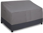 Easy-Going Waterproof Outdoor Couch Cover, Heavy Duty 3-Seater Patio Sofa Cover, Windproof Outdoor Furniture Cover with Air Vent (62Wx40Dx32H inch, Gray/Dark Gray)