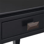 SIMPLIHOME Artisan SOLID WOOD 21 inch Wide Square Transitional End Side Table in Black for the Living Room and Bedroom