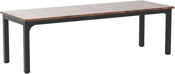 Tribesigns 78.7 Inches Extra Long Computer Desk 2 Person Desk, Double Long Desk, Workstaion for Home Office, Brown+Black