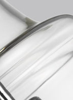 Feiss P1484CH Marino Glass Pendant Lighting, 1-Light, 60 Watts, Chrome (9"Dia x 16"H)