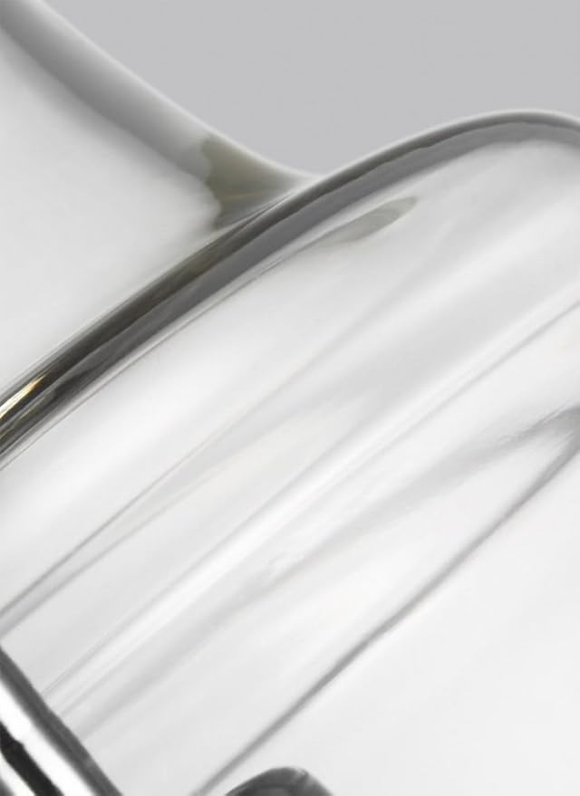 Feiss P1484CH Marino Glass Pendant Lighting, 1-Light, 60 Watts, Chrome (9"Dia x 16"H)