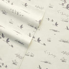 Eddie Bauer - Flannel Sheets Twin Size, Anti-Pilling & Wrinkle Resistant Cotton, Touchably Soft for All-Season Comfort - Bed Sheets with Matching Pillowcase & Fitted Sheet (Geese Meadow Yellow)