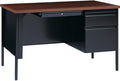 Lorell Single Right Pedestal Desk, 48 by 30 by 29-1/2-Inch, Black Walnut