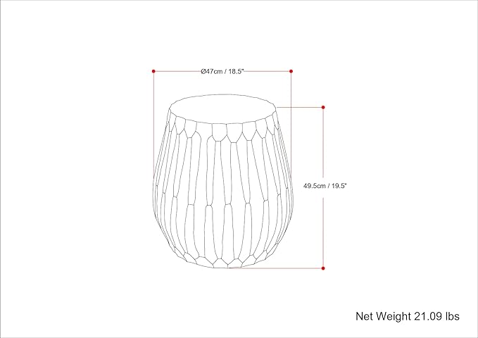 SIMPLIHOME Nellie Metal Side Table in Graphite, 18.5-inch Round, Cast Aluminum Contemporary Accent Table for Living Room, Bedroom, Fully Assembled