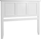 Scurrty Antique Style Wood Headboard Queen Size, Modern Headboard with Vintage Wood Frame, Bedroom Furniture (White)