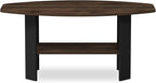 Furinno Simple Design Coffee Table, Columbia Walnut/Black